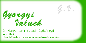 gyorgyi valuch business card